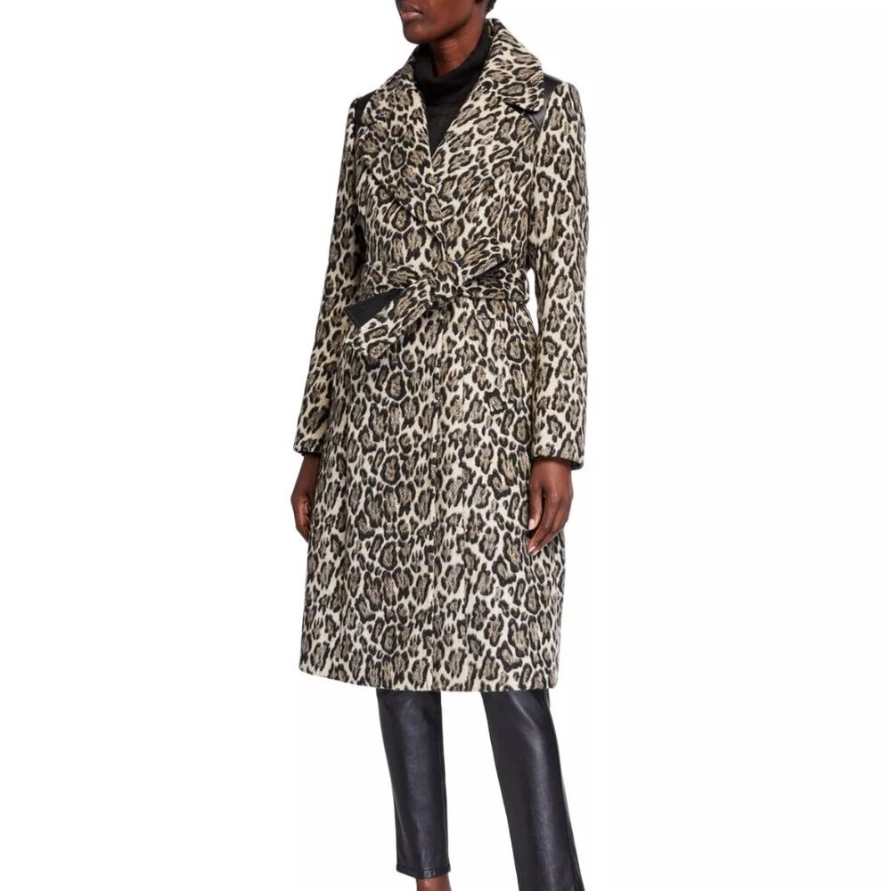 NWT Animal Print Via Spiga Coat - Size Small
